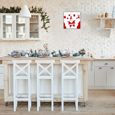 Relógio de parede Quadrado-Presentes de Natal do Papai Noel