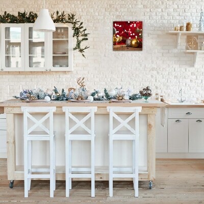 Relógio de parede Quadrado-Árvore de Natal, enfeites de Natal, decorações