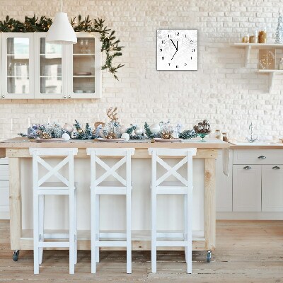 Relógio de parede Quadrado-Flocos de neve de inverno