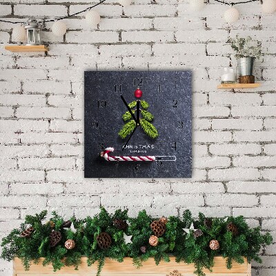 Relógio de parede Quadrado-Árvore de Natal abstrata Inverno sagrado