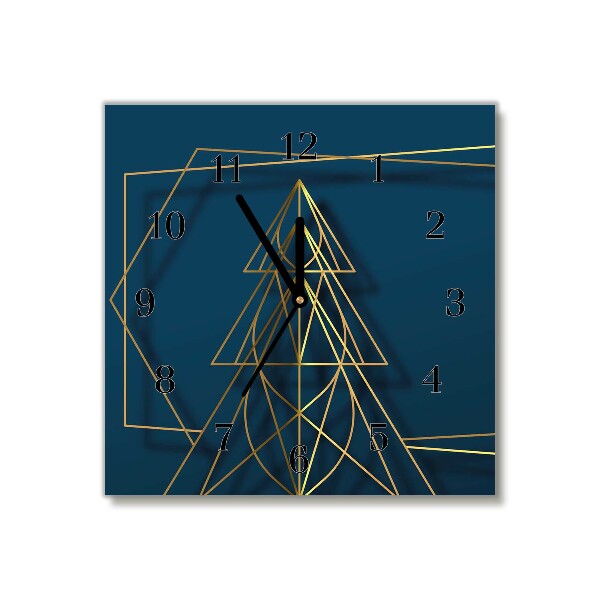 Relógio de parede Quadrado-Árvore de Natal para as férias de Natal