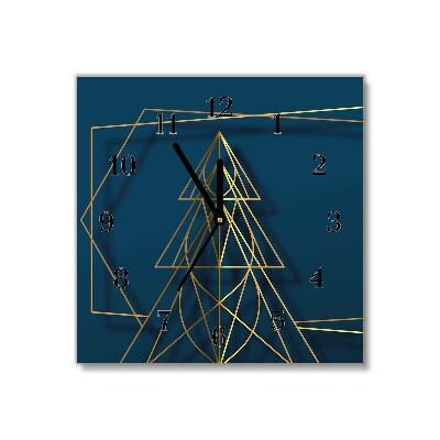 Relógio de parede Quadrado-Árvore de Natal para as férias de Natal