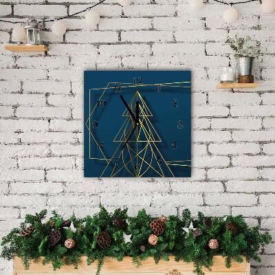 Relógio de parede Quadrado-Árvore de Natal para as férias de Natal