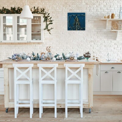 Relógio de parede Quadrado-Árvore de Natal para as férias de Natal