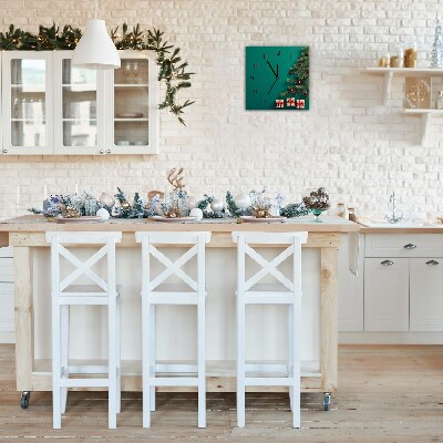 Relógio de parede Quadrado-Presentes Árvore de Natal Feriados Inverno