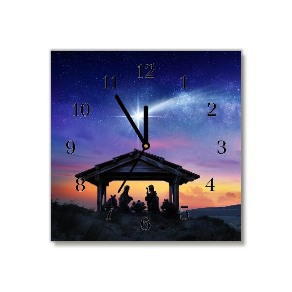 Relógio de parede Quadrado-Presépio Jesus
