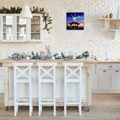 Relógio de parede Quadrado-Presépio Jesus