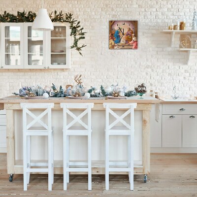 Relógio de parede Quadrado-Presépio Jesus