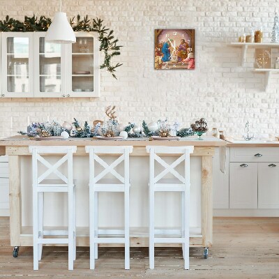 Relógio de parede Quadrado-Presépio Jesus