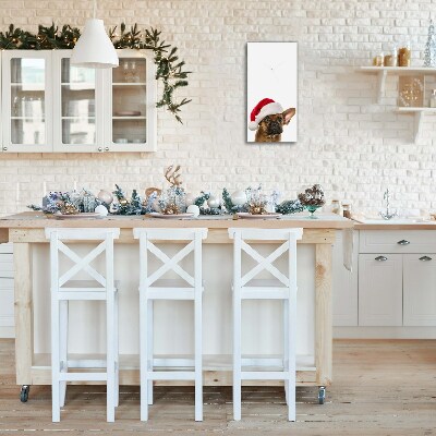 Relógio de parede Vertical-Bulldog Dog Natal