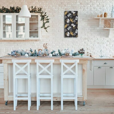 Relógio de parede Vertical-Flocos de neve anjos natal