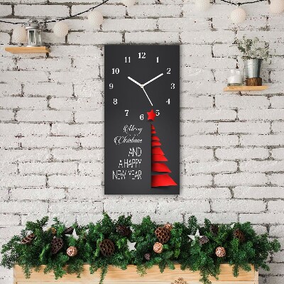 Relógio de parede Vertical-Decoração abstrata para árvore de Natal