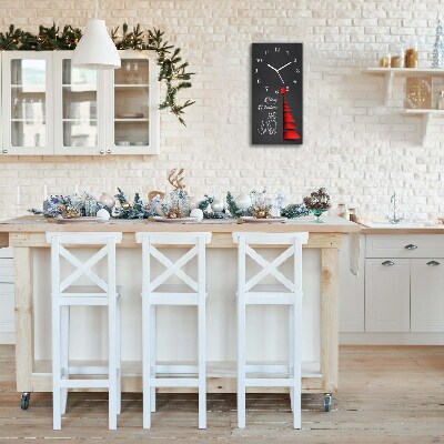 Relógio de parede Vertical-Decoração abstrata para árvore de Natal