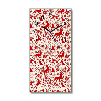 Relógio de parede Vertical-Decoração de Natal com Rena de Inverno