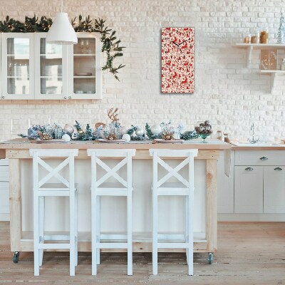 Relógio de parede Vertical-Decoração de Natal com Rena de Inverno