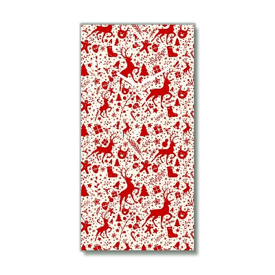 Relógio de parede Vertical-Decoração de Natal com Rena de Inverno