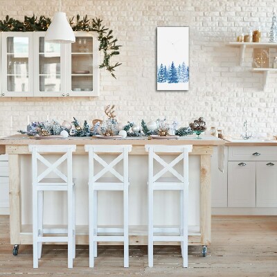 Relógio de parede Vertical-Árvores de Natal Neve Feriados Inverno