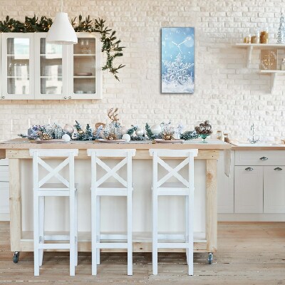 Relógio de parede Vertical-Flocos de neve Neve de inverno