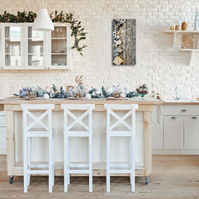 Relógio de parede Vertical-Árvore de Natal, presentes, decoração de feriados