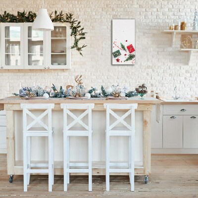 Relógio de parede Vertical-Presente Doces Enfeites Natal