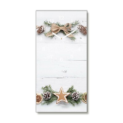 Relógio de parede Vertical-Biscoito de gengibre para as férias de Natal