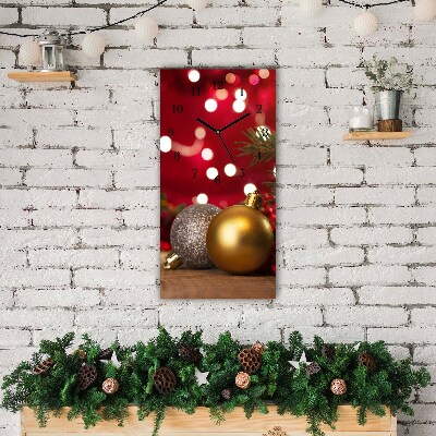 Relógio de parede Vertical-Árvore de Natal, enfeites de Natal, decorações