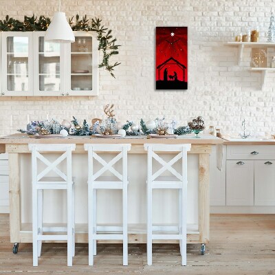 Relógio de parede Vertical-Férias de Natal com Estrelas