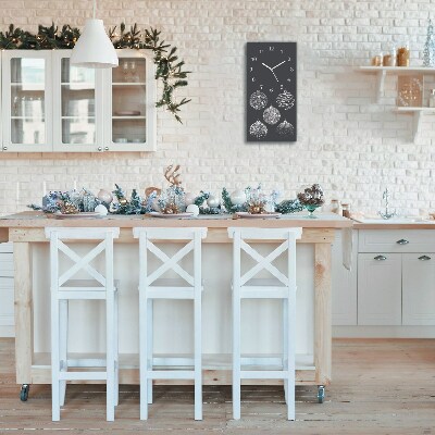 Relógio de parede Vertical-Bolas de Natal abstratas de inverno