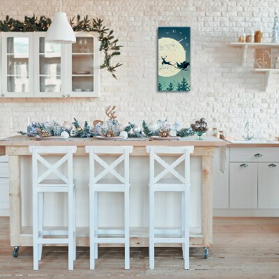 Relógio de parede Vertical-Trenó do Papai Noel de Natal