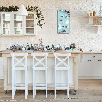 Relógio de parede Vertical-Decorações de floco de neve de Natal