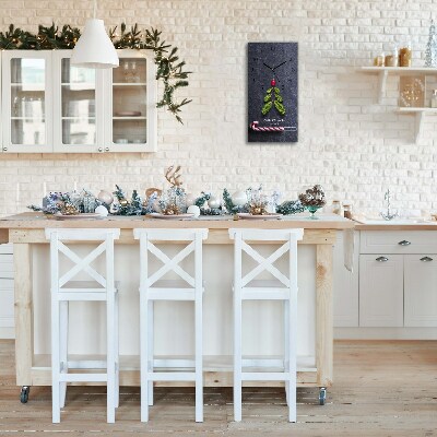 Relógio de parede Vertical-Árvore de Natal abstrata Inverno sagrado