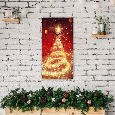 Relógio de parede Vertical-Árvore de Natal abstrata Inverno sagrado