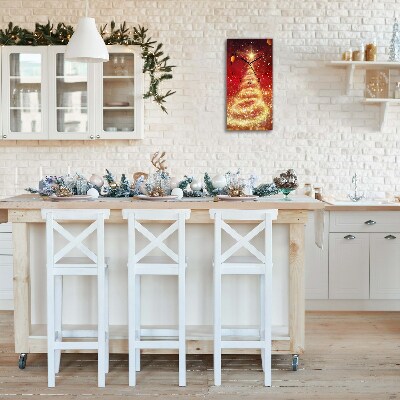 Relógio de parede Vertical-Árvore de Natal abstrata Inverno sagrado