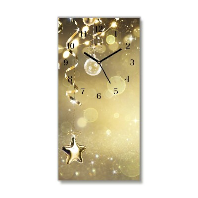 Relógio de parede Vertical-Enfeites de Natal Dourados