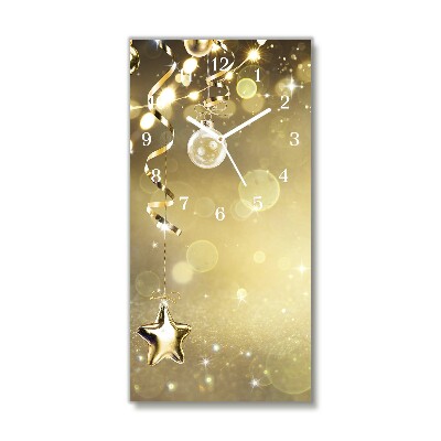 Relógio de parede Vertical-Enfeites de Natal Dourados