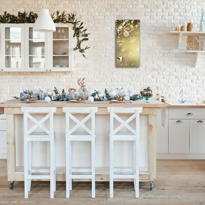 Relógio de parede Vertical-Enfeites de Natal Dourados