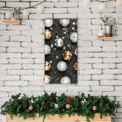 Relógio de parede Vertical-Decorações de bolas de Natal