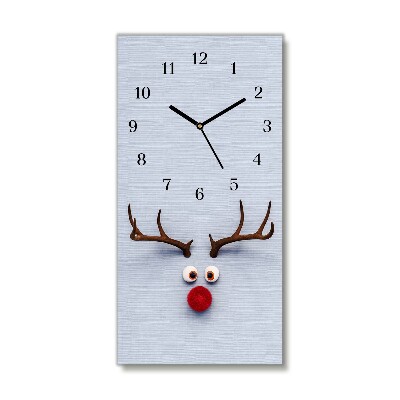 Relógio de parede Vertical-Rudolph, a rena do Natal