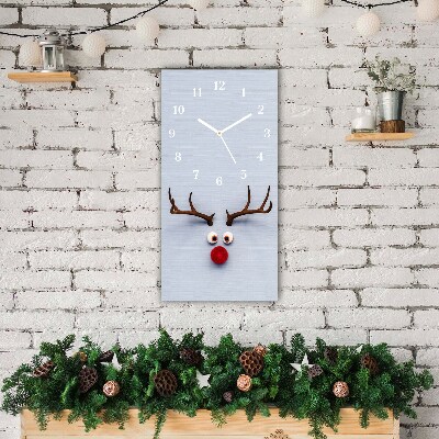 Relógio de parede Vertical-Rudolph, a rena do Natal
