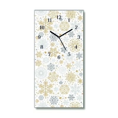 Relógio de parede Vertical-Flocos de neve Natal Inverno