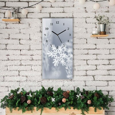 Relógio de parede Vertical-Decoração de Natal com Flocos de Neve