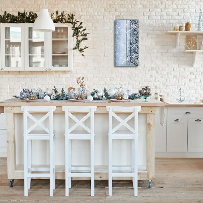 Relógio de parede Vertical-Feriados Flocos de neve Inverno Geada