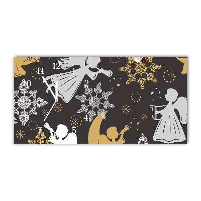 Relógio de parede Níveis-Flocos de neve anjos natal