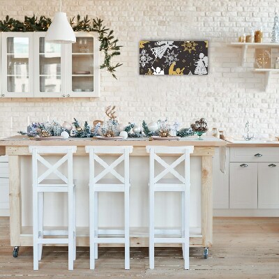 Relógio de parede Níveis-Flocos de neve anjos natal