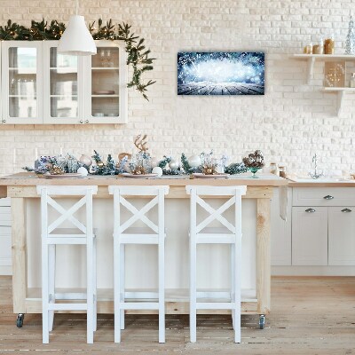 Relógio de parede Níveis-Árvore de Natal com neve no inverno