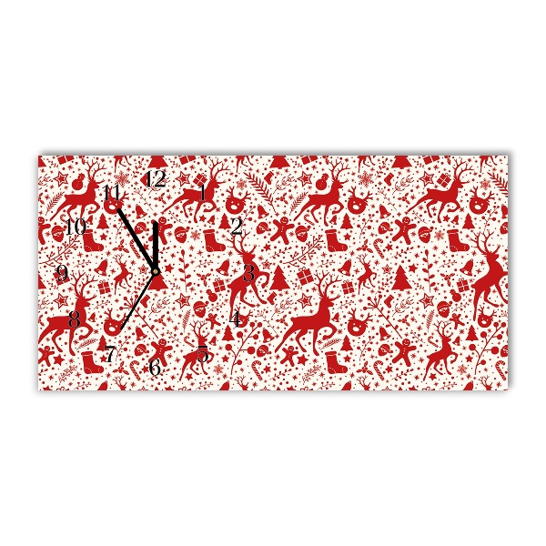 Relógio de parede Níveis-Decoração de Natal com Rena de Inverno