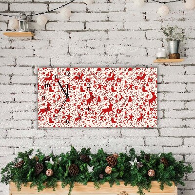 Relógio de parede Níveis-Decoração de Natal com Rena de Inverno
