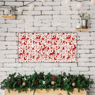 Relógio de parede Níveis-Decoração de Natal com Rena de Inverno