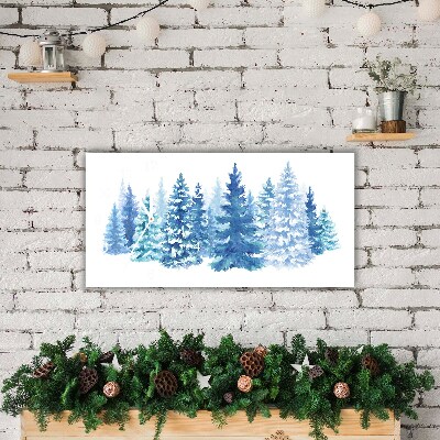 Relógio de parede Níveis-Árvores de Natal Neve Feriados Inverno