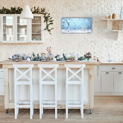 Relógio de parede Níveis-Flocos de neve Neve de inverno